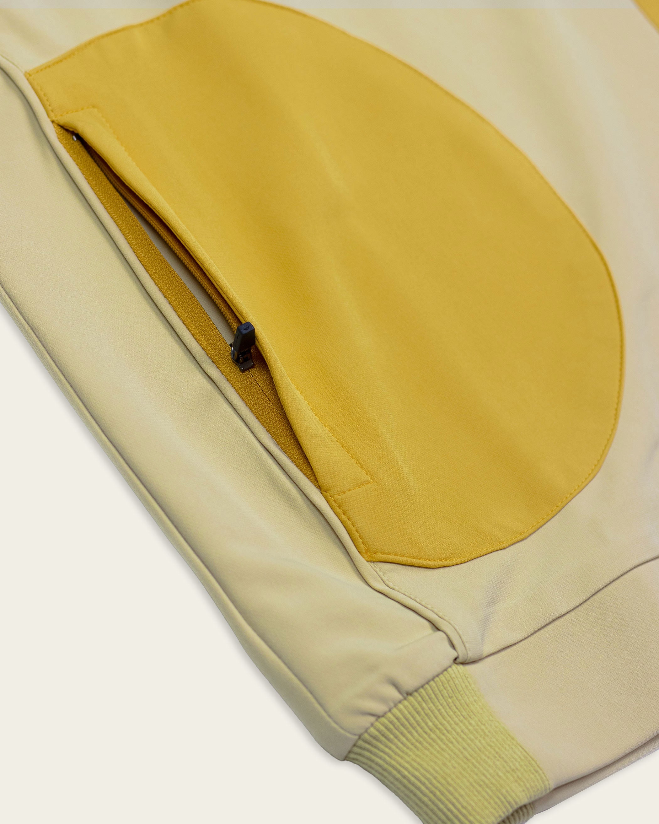 Contrast Quarter Zip Butter