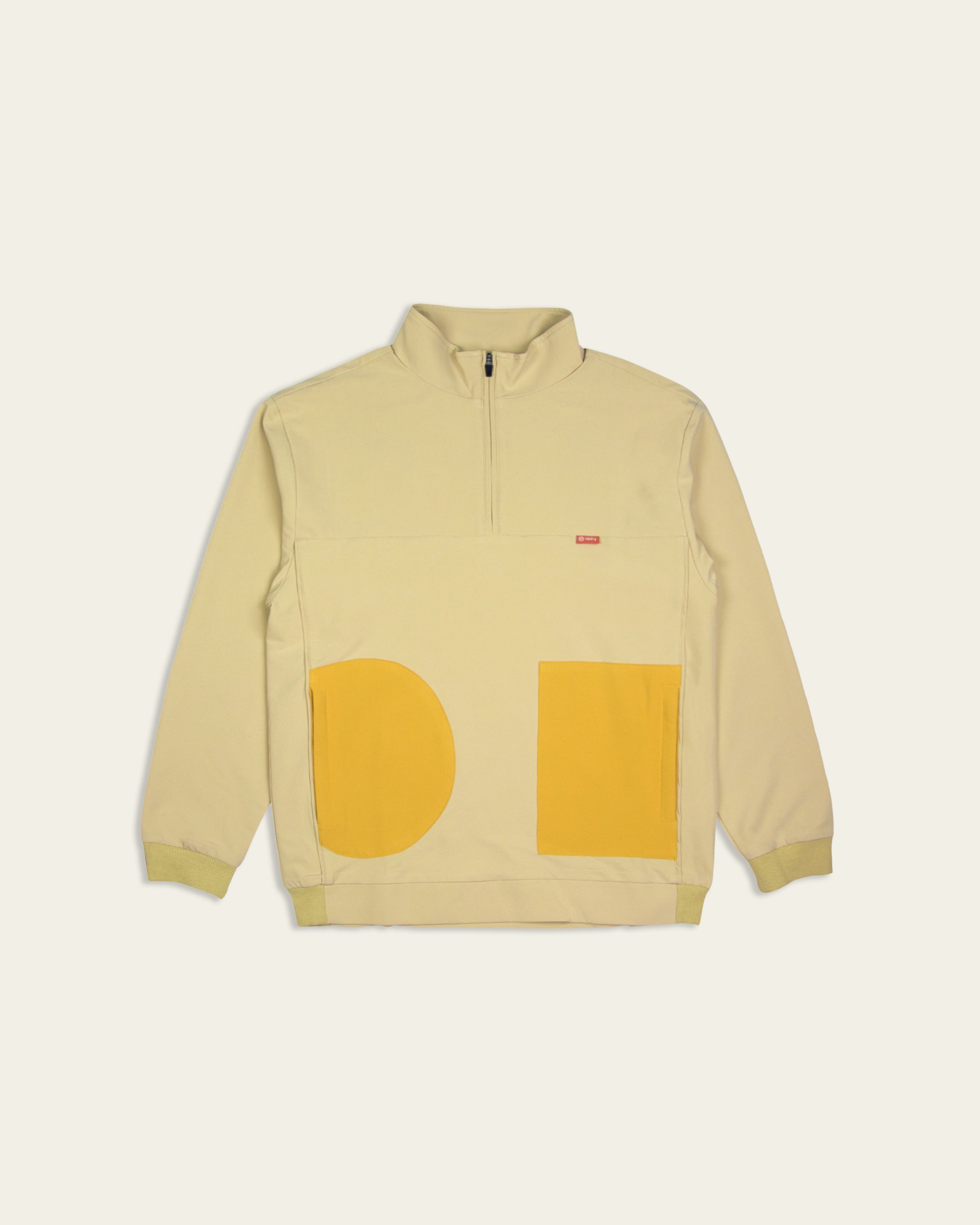 Contrast Quarter Zip Butter