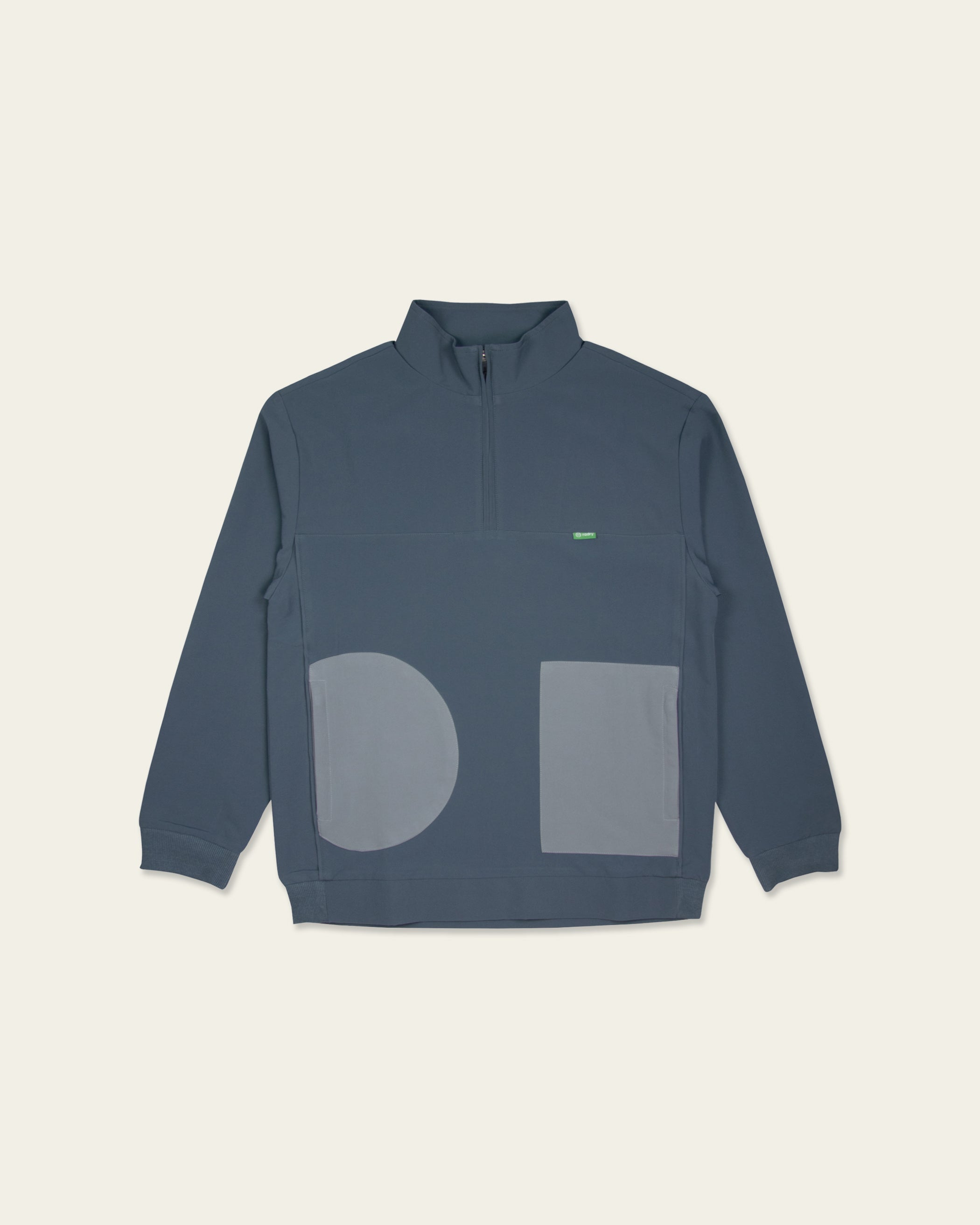 Contrast Quarter Zip Navy